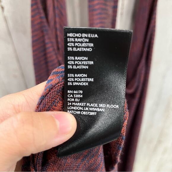 Ecote Urban Outfitters Orange Stripe Duster Open Vest Y2K - Picture 6 of 6